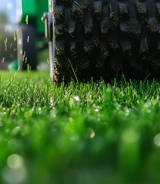 Lewis & Clark will aerate your lawn and remove the cores to help improve your lawn's health.
